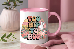Too Hip To Hop Easter Graphic Design With Decorated Eggs Product Image 3