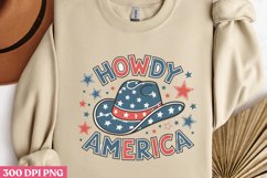 Howdy America PNG, Western 4th Of July Sublimation PNG Product Image 3
