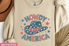 Howdy America PNG, Western 4th Of July Sublimation PNG Product Image 3