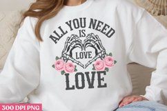 All you need is love PNG, Skeletons Valentines Day PNG Product Image 1