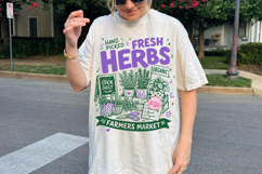 Herbs Farmers Market PNG, Preppy Garden Herb Lover Summer Product Image 3