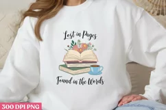 Lost in pages, found PNG, Book Sublimation PNG Product Image 3