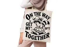 Funny Raccoon and Turtle Quote Sublimation PNG Product Image 3