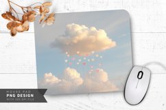 Heart Rain Clouds Mouse Pad PNG Design Product Image 1