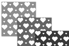 shades of Gray hearts digital papers Product Image 3