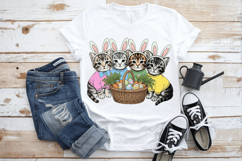 Cute Cats Wear bunny ear Easter Day PNG Sublimation | Happy Product Image 3