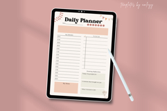 Boho Daily Planner Template for Canva Editable Undated Digit Product Image 3