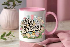 My First Easter Cute Bunny Chick And Decorated Eggs Design Product Image 3