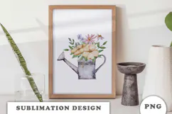 Watercolor Garden sublimation PNG Product Image 3
