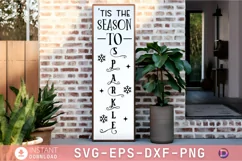 Tis the season to sparkle Porch Sign SVG Product Image 1