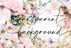 Fairy Garden Watercolor Clipart bundle Product Image 2