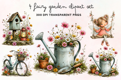 Fairy Garden Clipart PNG Product Image 1