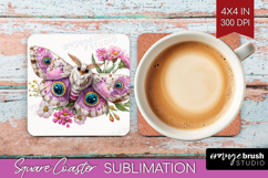 Fantasy Forest Square Coaster - Fairy Tale Coaster PNG Product Image 1