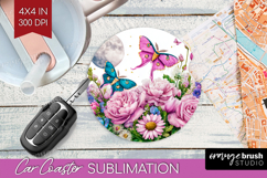 Fantasy Forest Car Coaster - Fairy Tale Coaster PNG Product Image 1