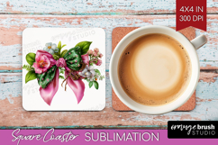 Fantasy Forest Square Coaster - Fairy Tale Coaster PNG Product Image 1