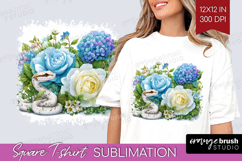 Fantasy Forest Square Tshirt Background - Fairy Tale PNG Product Image 1