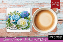 Fantasy Forest Square Coaster - Fairy Tale Coaster PNG Product Image 1
