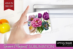 Fantasy Forest Magnet Sublimation - Fairy Tale Square Magnet Product Image 1