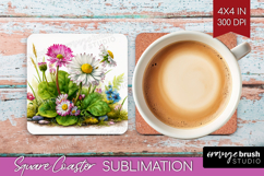 Fantasy Forest Square Coaster - Fairy Tale Coaster PNG Product Image 1