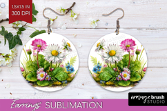 Fantasy Forest Round Earrings - Fairy Tale PNG Sublimation Product Image 1