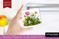 Fantasy Forest Magnet Sublimation - Fairy Tale Square Magnet Product Image 1