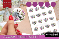 Fantasy Forest Round Sticker - Fairy Tale Printable Sticker Product Image 1