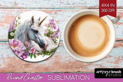 Fantasy Forest Round Coaster - Fairy Tale Coaster PNG Product Image 1