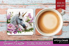 Fantasy Forest Square Coaster - Fairy Tale Coaster PNG Product Image 1