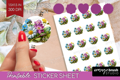 Fantasy Forest Round Sticker - Fairy Tale Printable Sticker Product Image 1