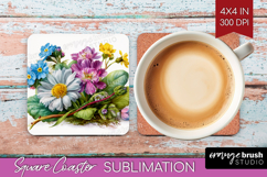Fantasy Forest Square Coaster - Fairy Tale Coaster PNG Product Image 1