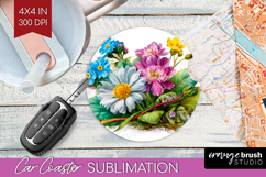 Fantasy Forest Car Coaster - Fairy Tale Coaster PNG Product Image 1