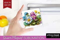 Fantasy Forest Magnet Sublimation - Fairy Tale Square Magnet Product Image 1