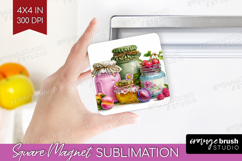 Fantasy Forest Magnet Sublimation - Fairy Tale Square Magnet Product Image 1