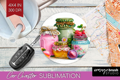 Fantasy Forest Car Coaster - Fairy Tale Coaster PNG Product Image 1