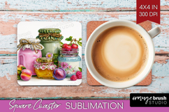 Fantasy Forest Square Coaster - Fairy Tale Coaster PNG Product Image 1