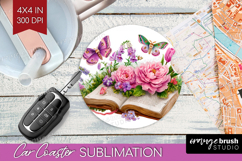 Fantasy Forest Car Coaster - Fairy Tale Coaster PNG Product Image 1