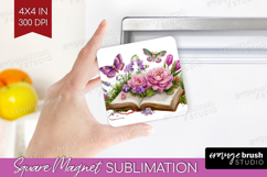 Fantasy Forest Magnet Sublimation - Fairy Tale Square Magnet Product Image 1
