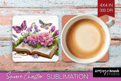 Fantasy Forest Square Coaster - Fairy Tale Coaster PNG Product Image 1