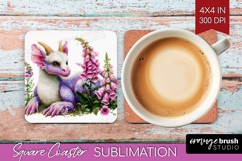 Fantasy Forest Square Coaster - Fairy Tale Coaster PNG Product Image 1