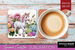 Fantasy Forest Square Coaster - Fairy Tale Coaster PNG Product Image 1