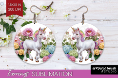 Fantasy Forest Round Earrings - Fairy Tale PNG Sublimation Product Image 1