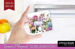 Fantasy Forest Magnet Sublimation - Fairy Tale Square Magnet Product Image 1