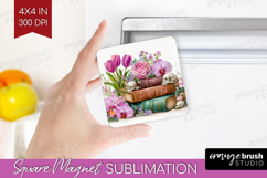 Fantasy Forest Magnet Sublimation - Fairy Tale Square Magnet Product Image 1