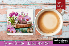 Fantasy Forest Square Coaster - Fairy Tale Coaster PNG Product Image 1