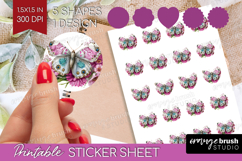 Fantasy Forest Round Sticker - Fairy Tale Printable Sticker Product Image 1