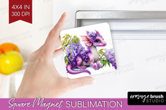 Fantasy Forest Magnet Sublimation - Fairy Tale Square Magnet Product Image 1