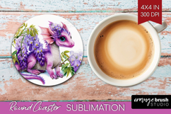 Fantasy Forest Round Coaster - Fairy Tale Coaster PNG Product Image 1