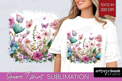 Fantasy Forest Square Tshirt Background - Fairy Tale PNG Product Image 1