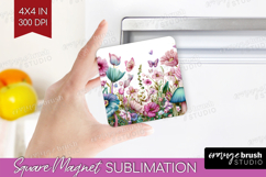Fantasy Forest Magnet Sublimation - Fairy Tale Square Magnet Product Image 1