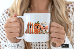 Halloween Patchwork Ghost PNG Product Image 2
